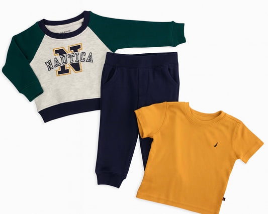 Set de Buzo, suéter y camiseta Náutica niño