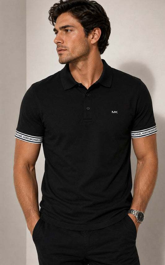 Camisa MK negra con detalle blanco