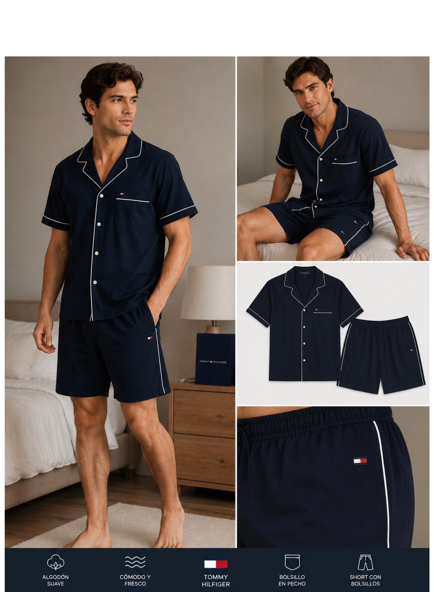 Pijama TH de hombre azul