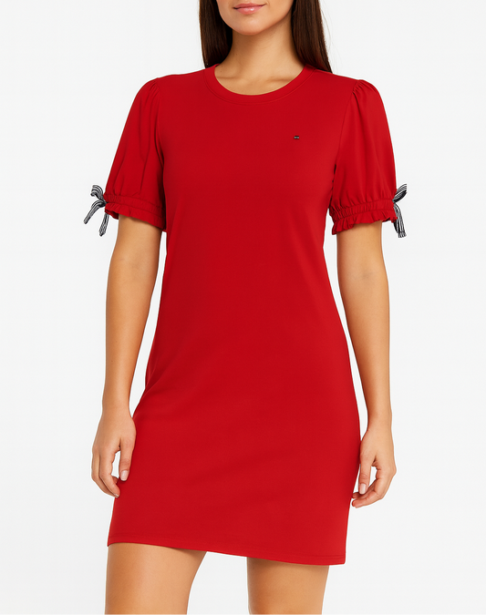Vestido TH Rojo detalle en mangas