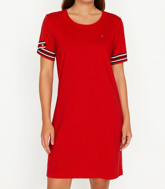 (Vestido TH Rojo detalle en mangas