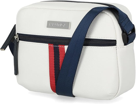 Bolso Nautica blanco cuero unisex