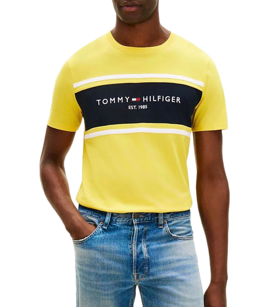 Camiseta TH amarilla con azul y detalle bordado