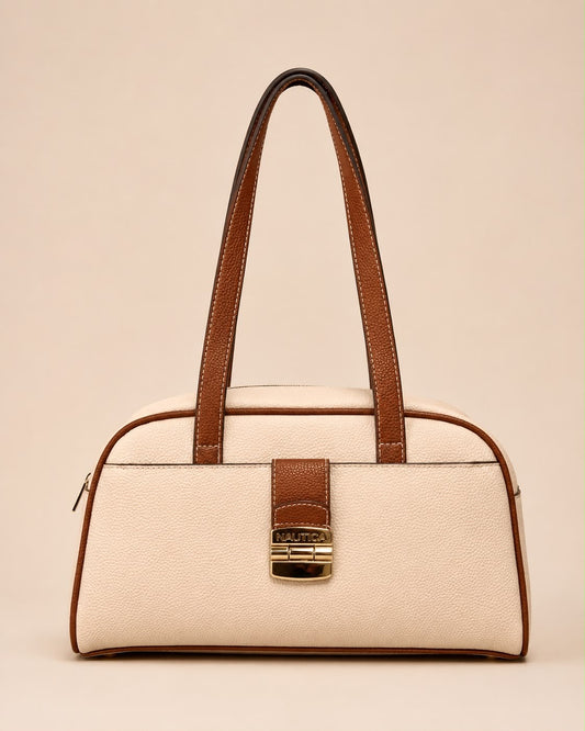 Bolso Náutica Shoulder bag beige con camel