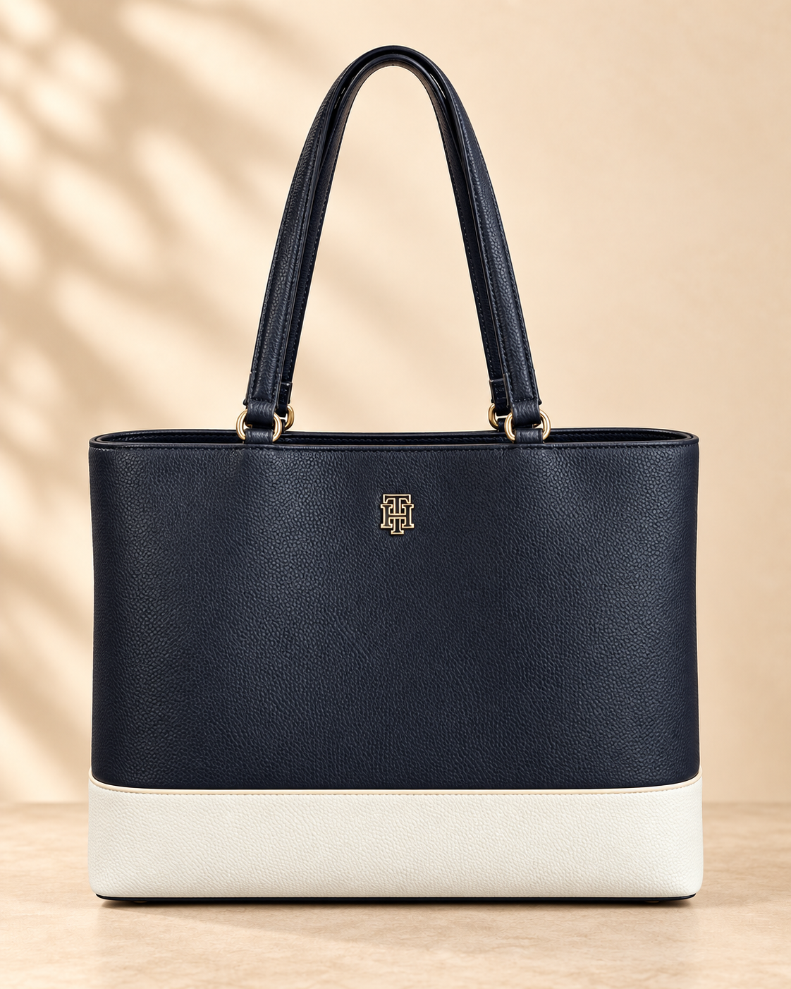 Bolso TH grande azul y blanco
