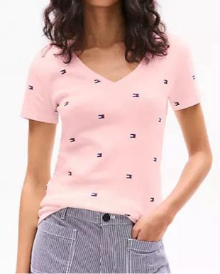Blusa TH rosa banderas