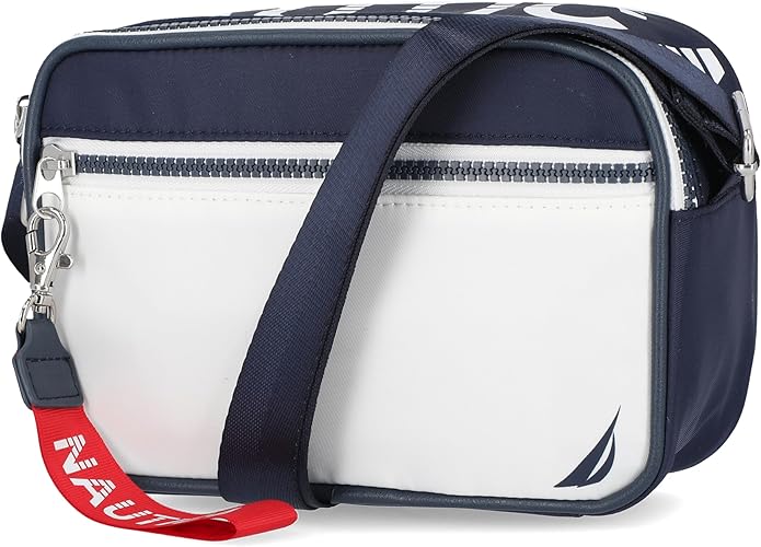 Bolso manos libres Nautica blanco azul