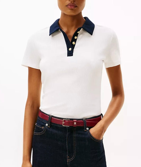 Blusa TH polo blanca