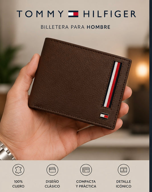 Billetera TH hombre café