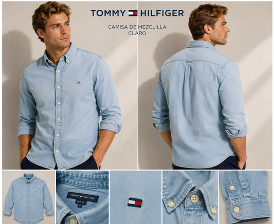 Camisa TH manga larga denim