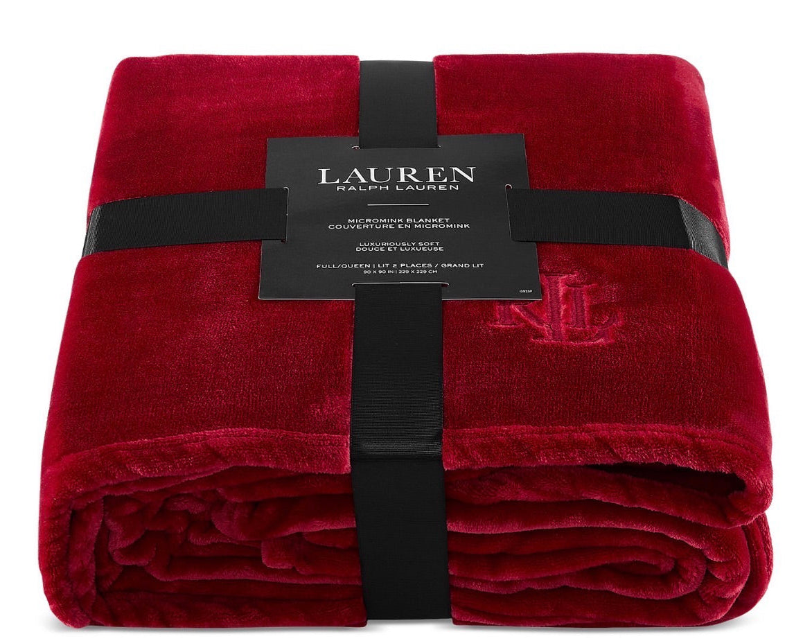 Cobija Ralph Lauren rojo king