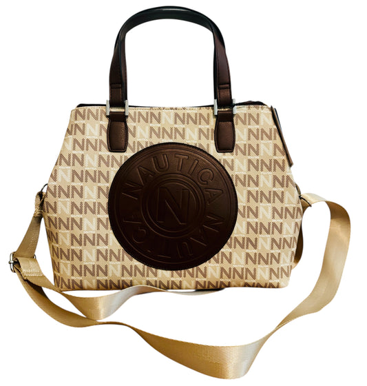 Bolso Mano libres Náutica café con Beige