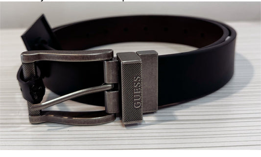 Faja reversible Guess hombre negro café
