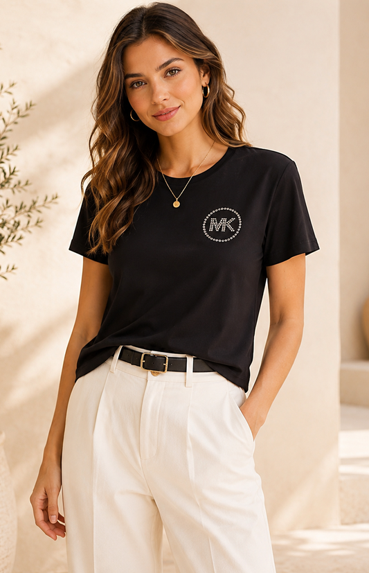 Blusa MK con detalle en pedrería