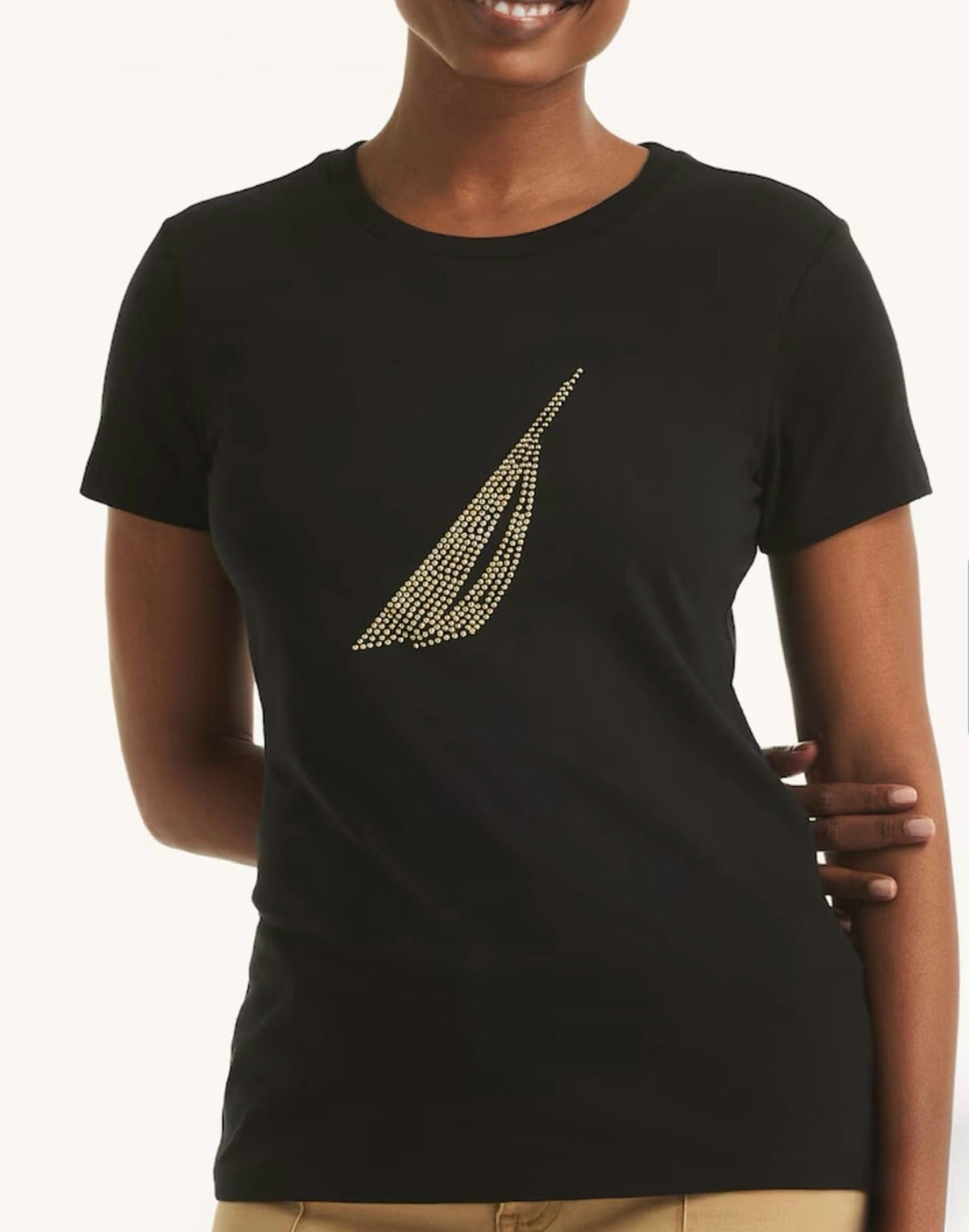 Blusa Náutica Negro con print dorado