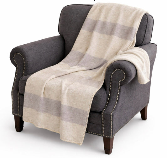 Frazada Guess decorativa beige con gris