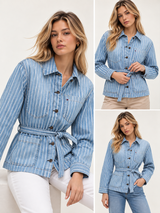Jacket TH mezclilla mujer