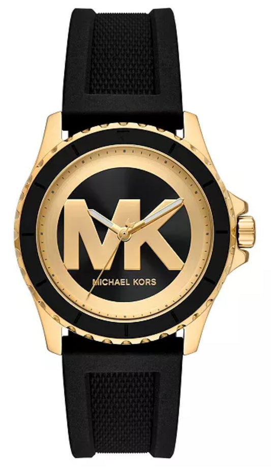 Reloj MK negro con perlitas