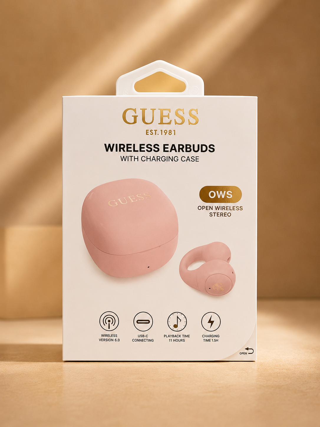 Audifonos Guess Bluetooth rosada