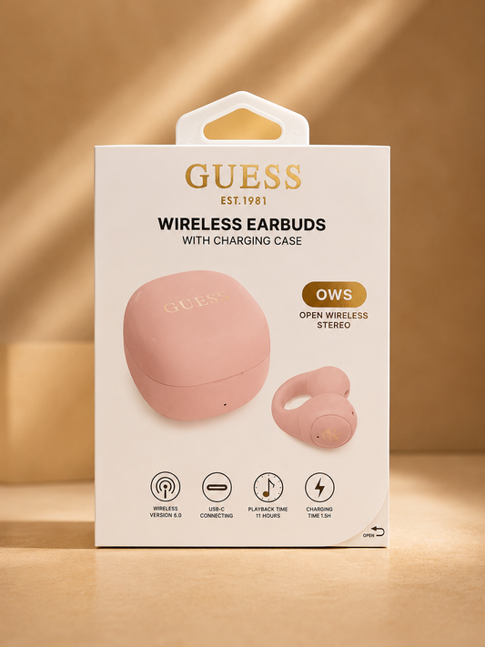 Audifonos Guess Bluetooth rosada
