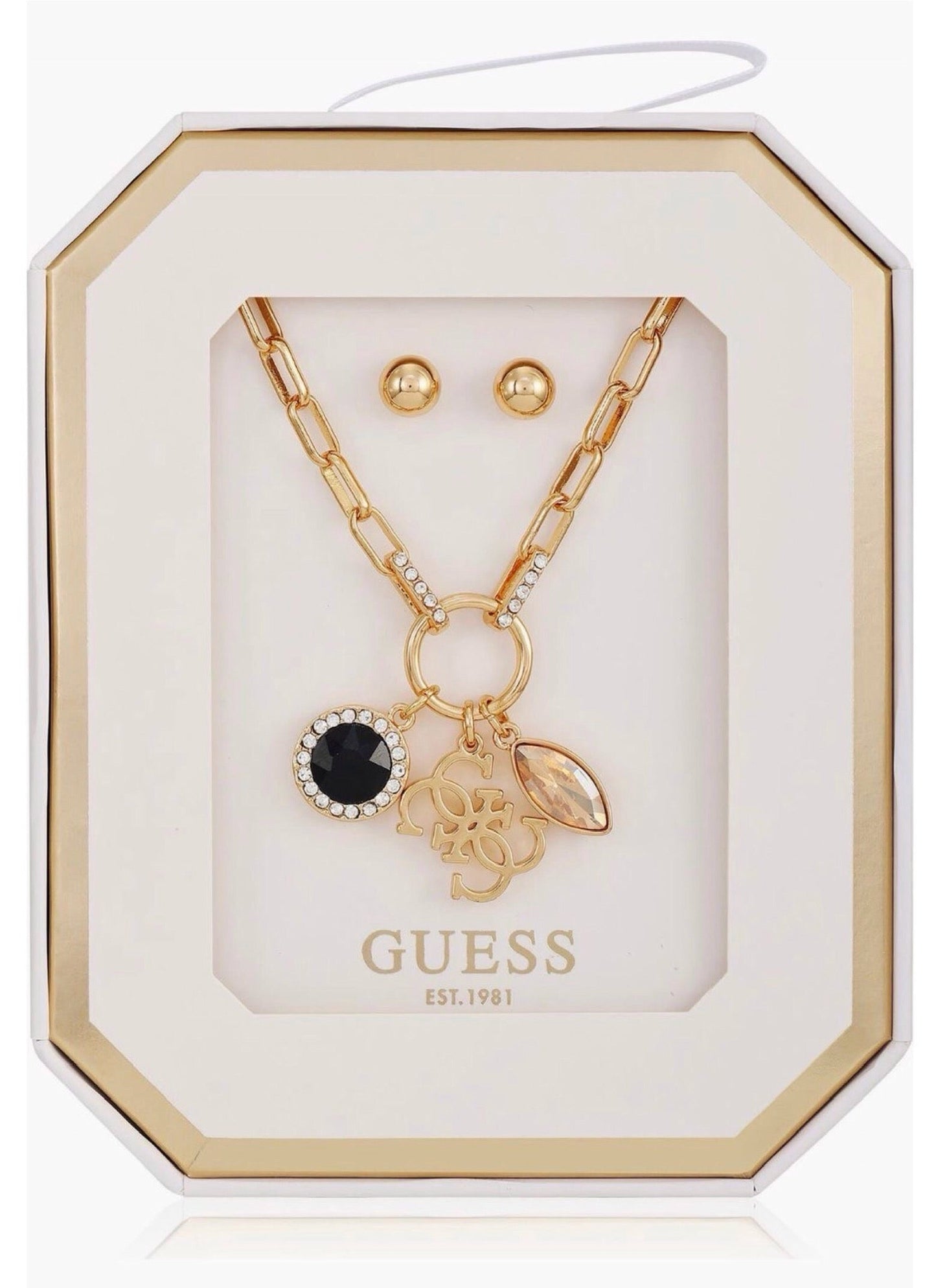 Set Joyería Guess aretes y collar