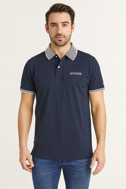 Camisa TH tipo polo azul