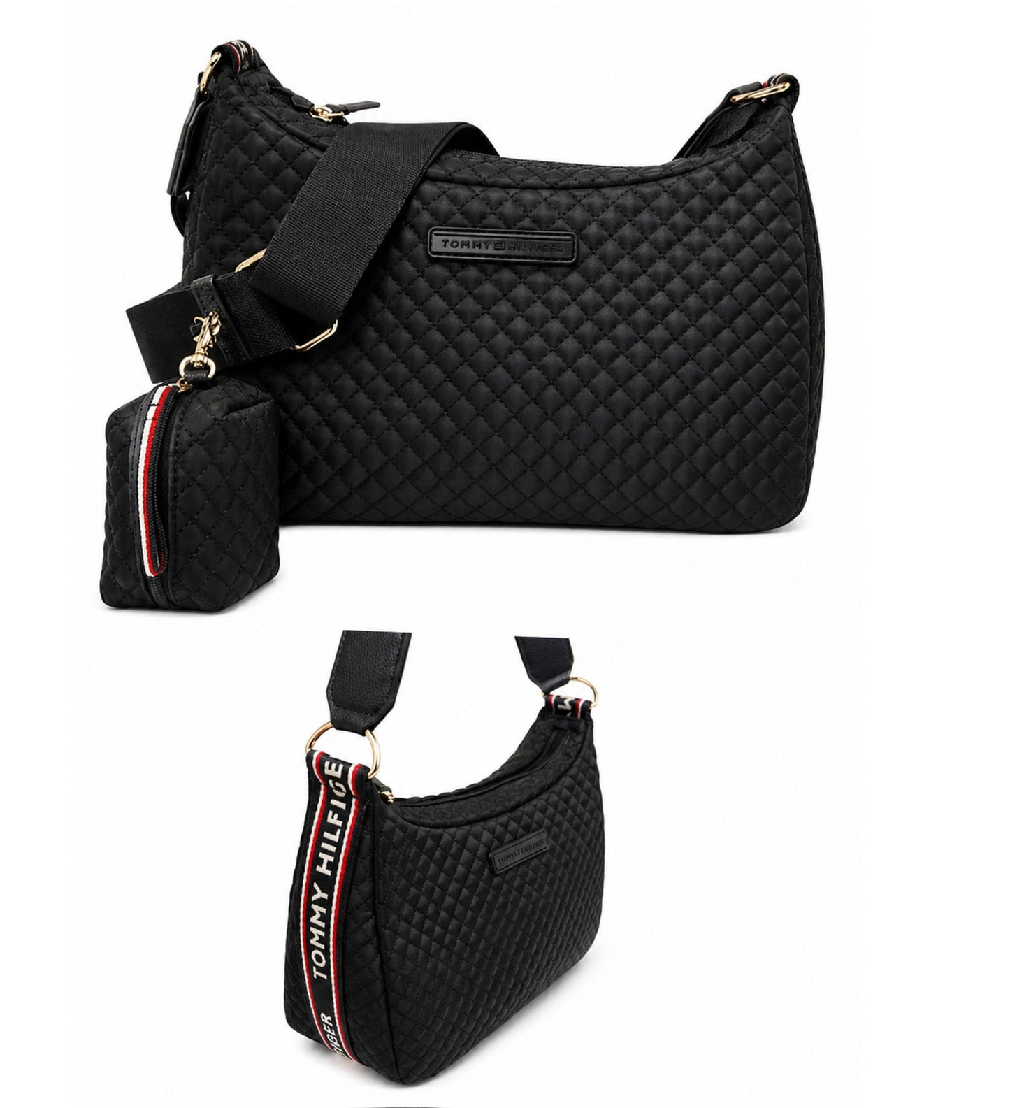 Bolso TH negro con monedero