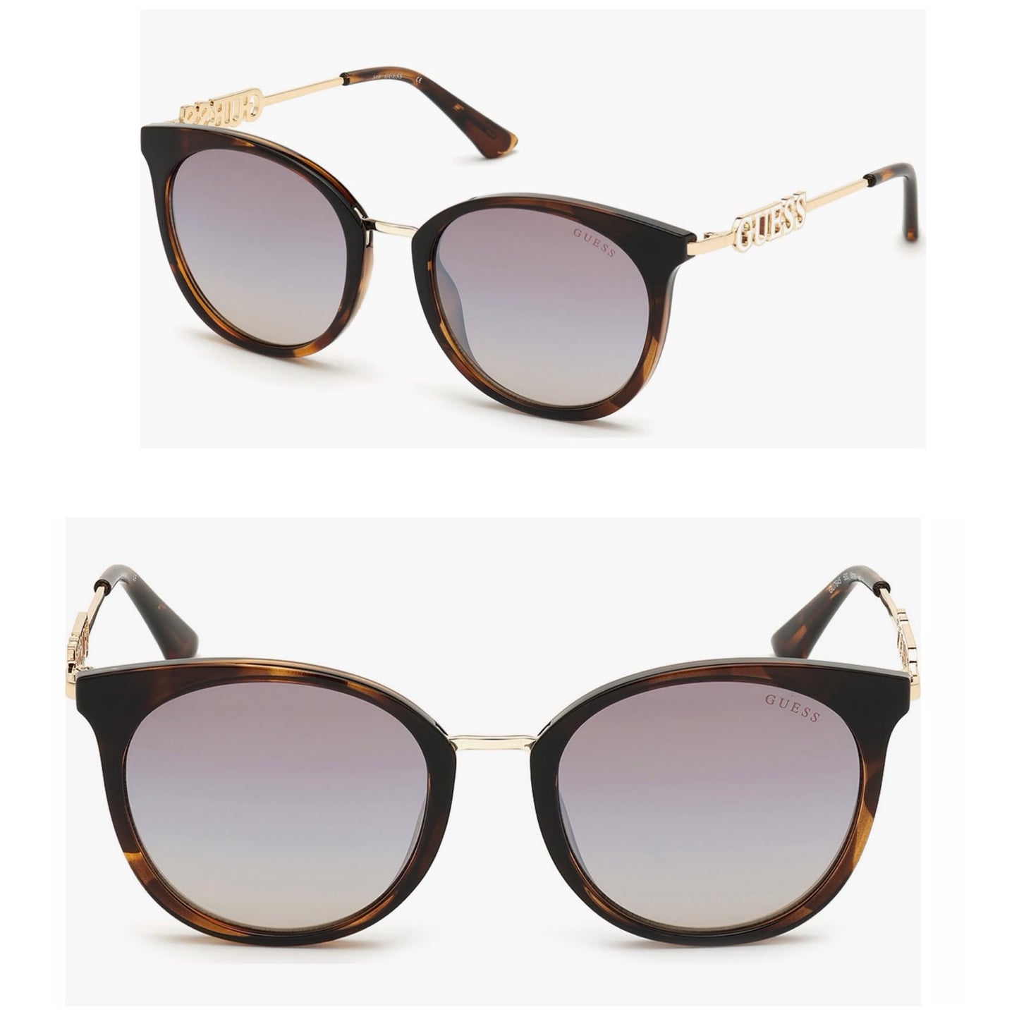 Lentes Guess detalle en print y dorado