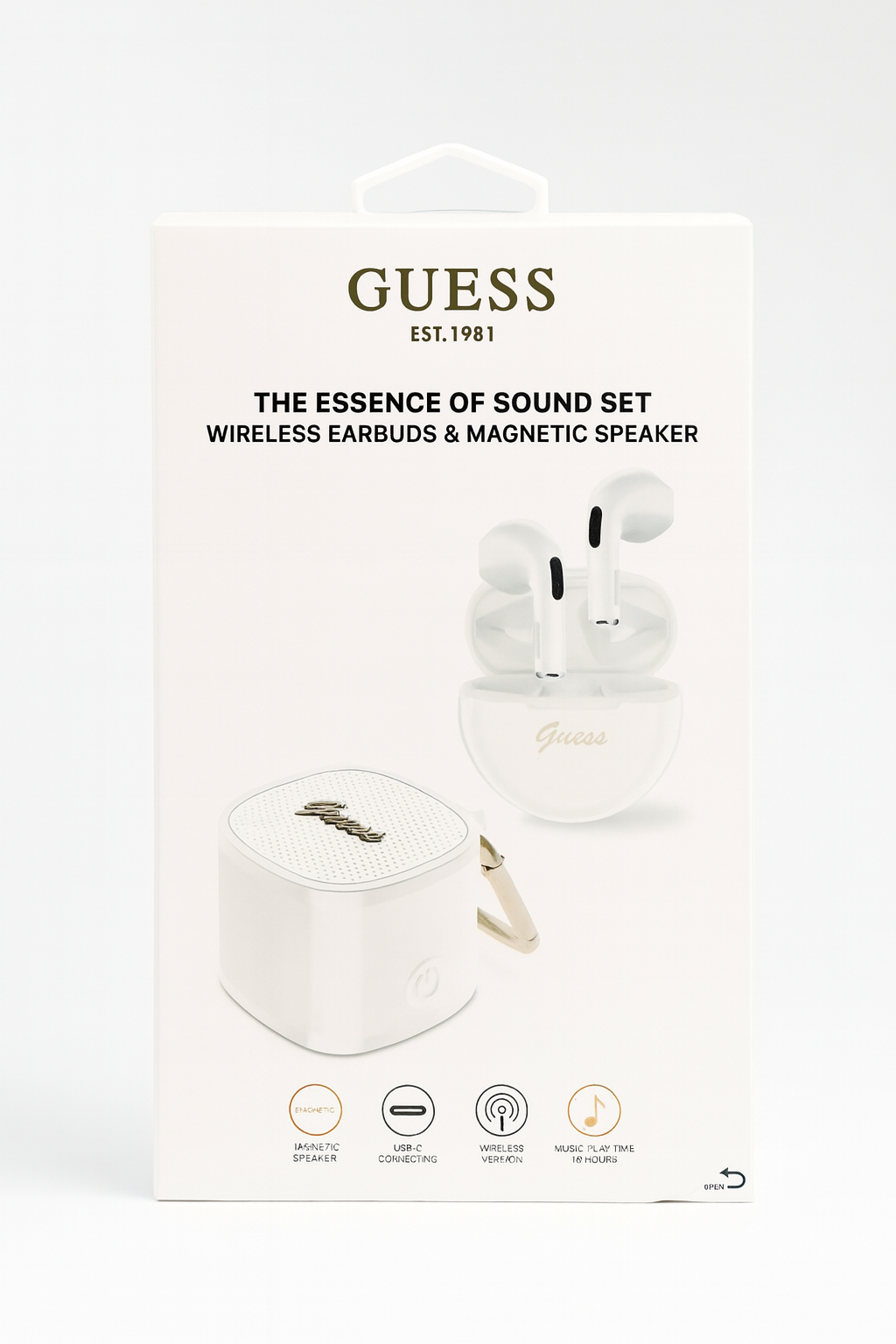 Audifonos Guess con parlante blancos