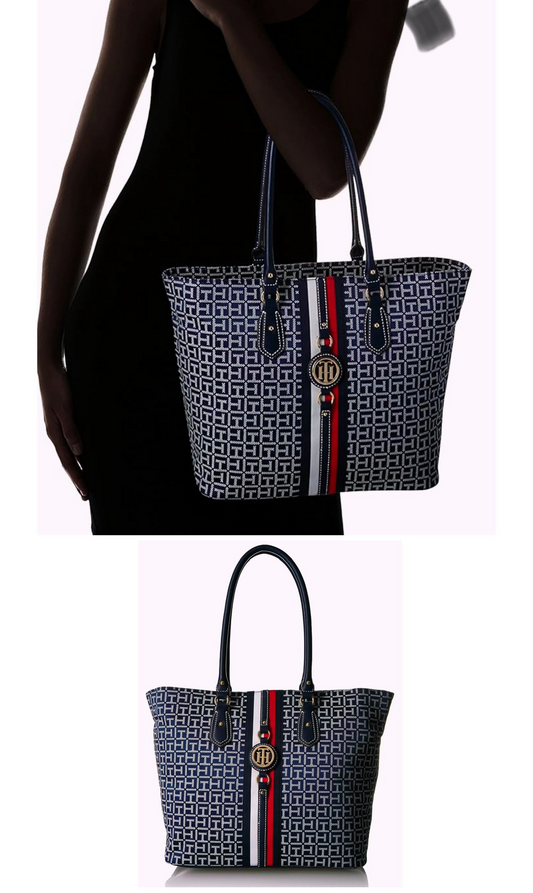 Bolso TH grande Azul con logo