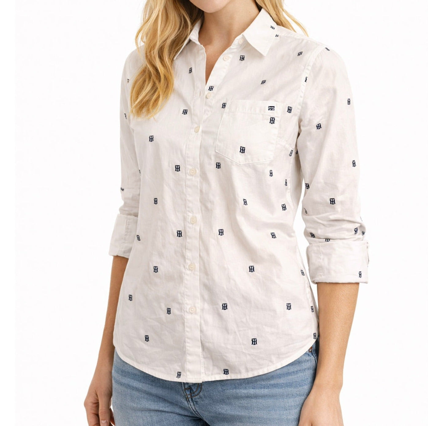 Blusa camisera TH con estampado