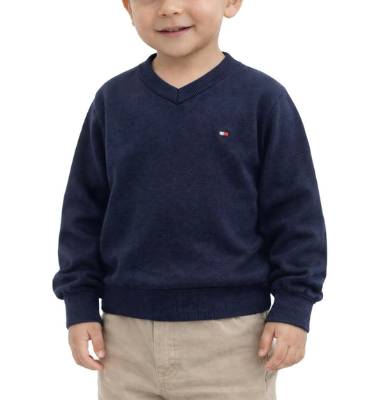 Sueter TH azul cuello V niño