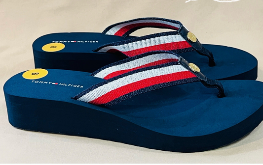 Sandalias TH azul tira de colores