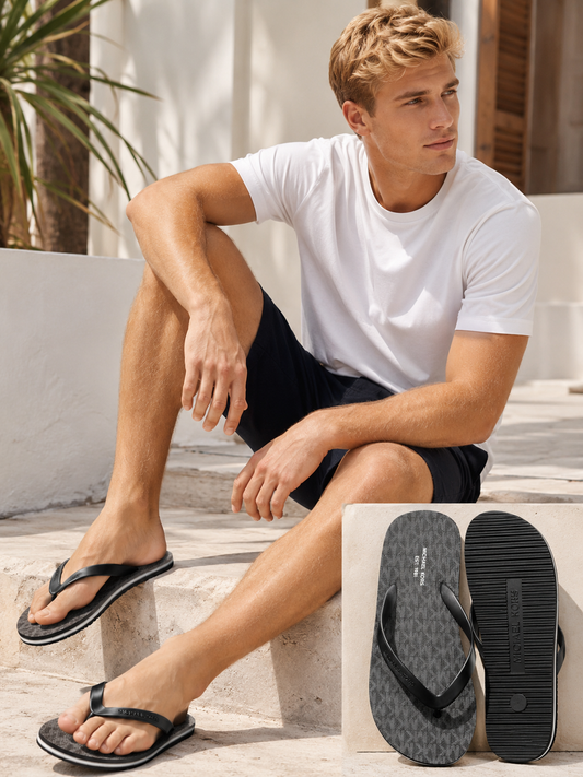Sandalias MK hombre negro