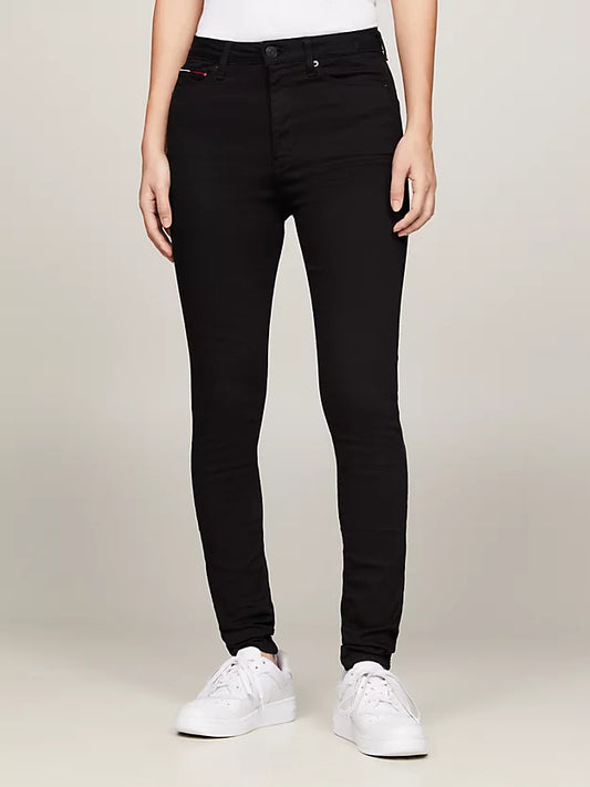 Pantalón de mezclilla TH jeans negro mujer