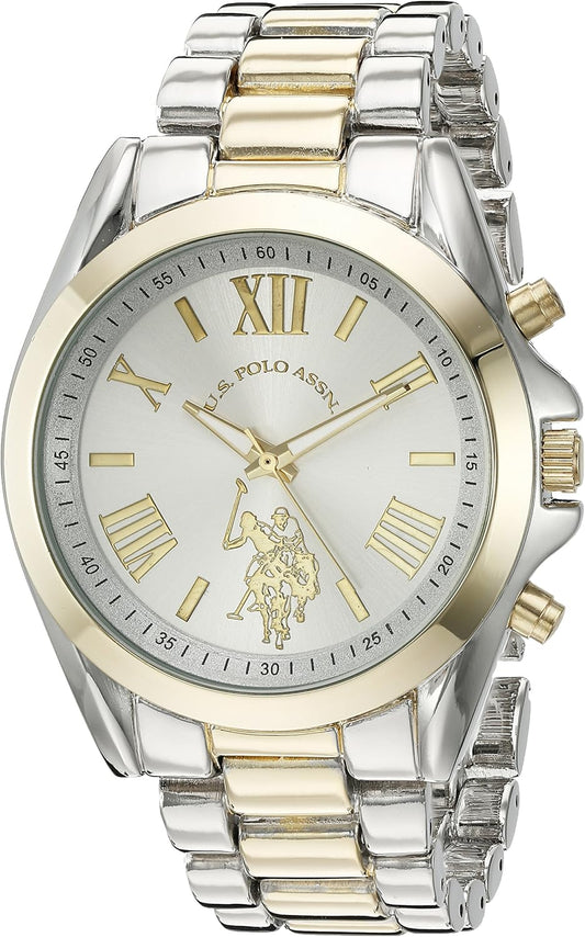Reloj U.S Polo ASSN dorado con plateado