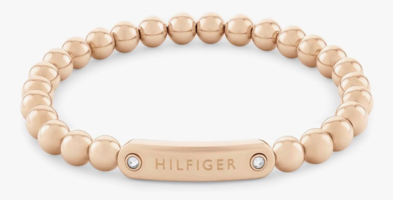 Pulsera TH elástica mujer oro rosa