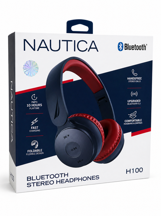 Audifonos Náutica azul y rojo vino