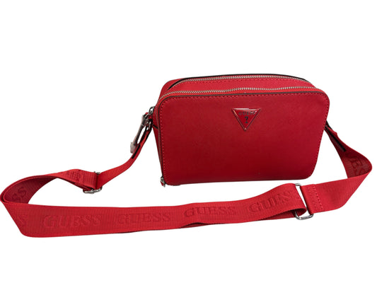 Bolso Guess doble zipper rojo