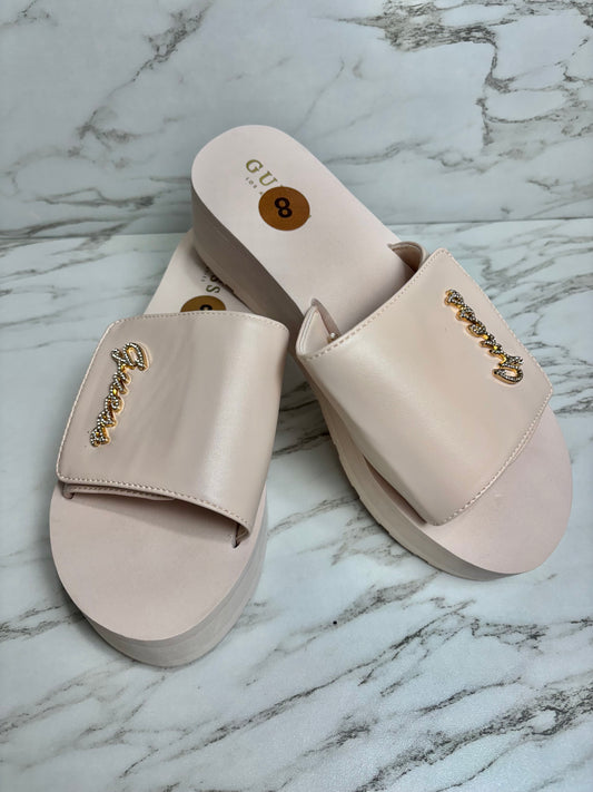 Sandalias Guess plataforma rosadas
