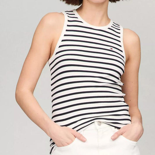 Blusa TH tirantes rajas blanco azul