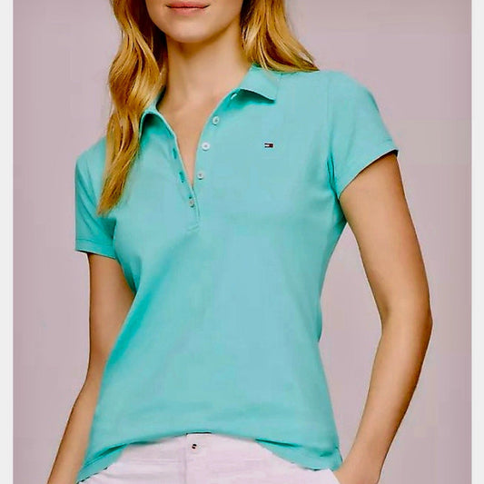 Blusa TH tipo polo verde menta