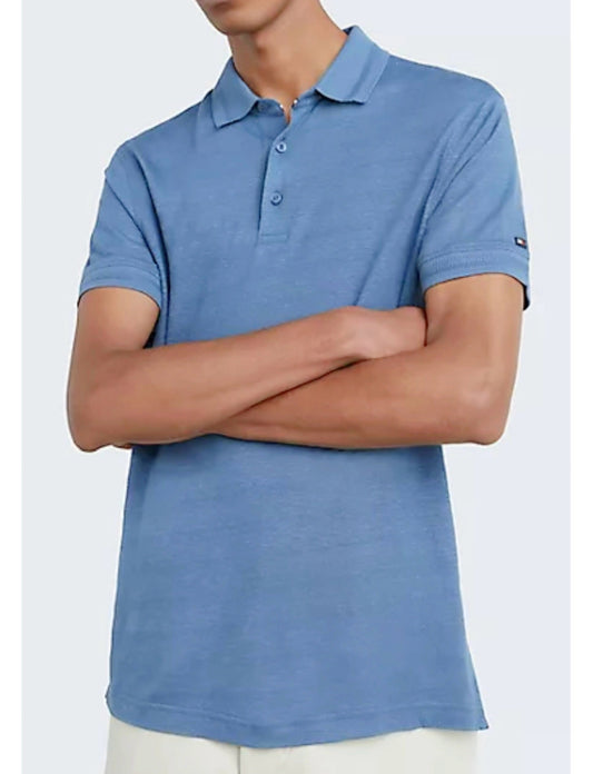 Camisa TH tipo polo celeste