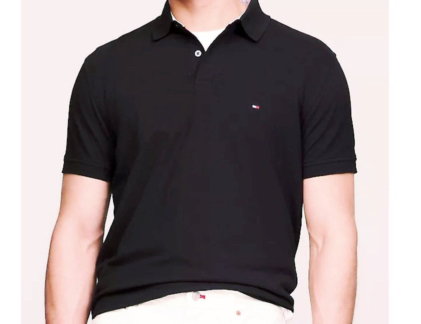 Camisa TH tipo polo negro