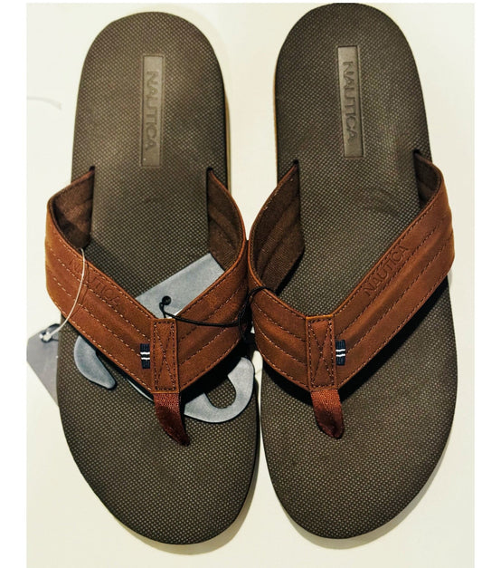 Sandalias Nautica cafe cuero hombre