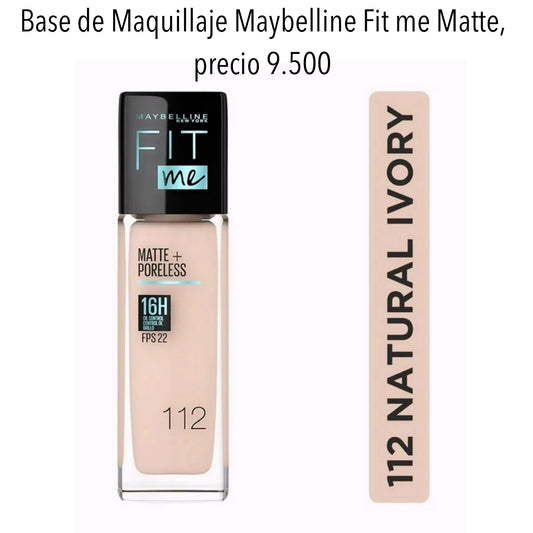 Base Maybelline Fit Me Natural ivory