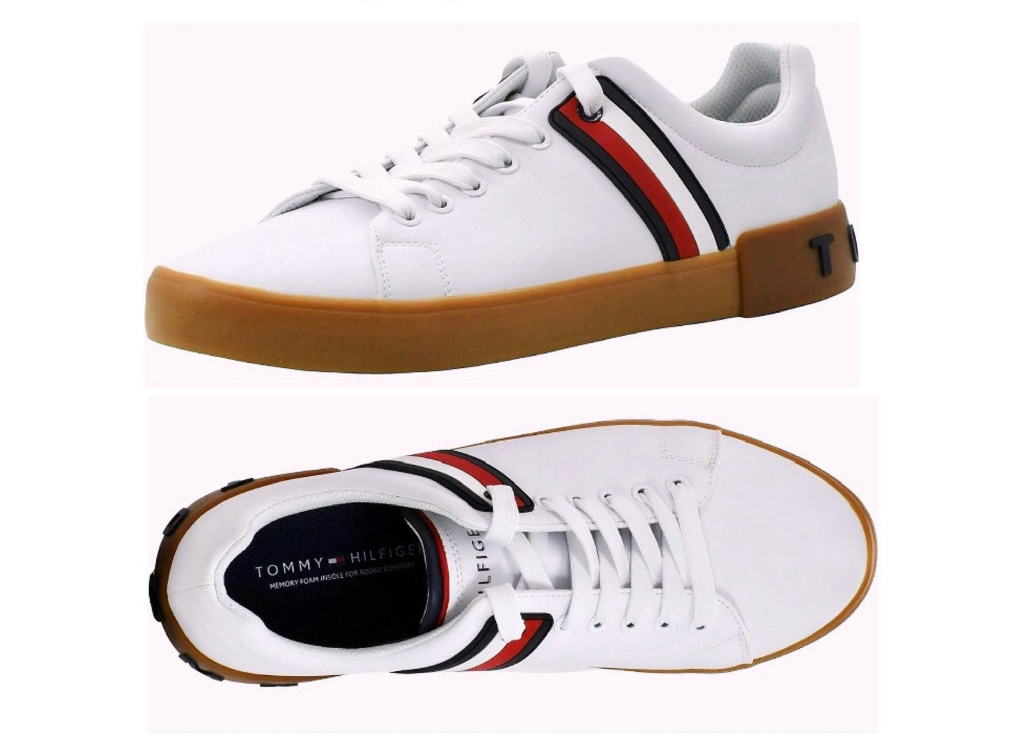 Tennis TH Hombre Blanco suela camel