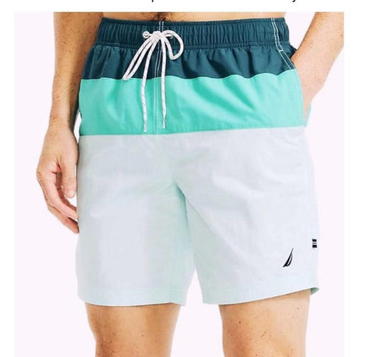 Pantaloneta short Nautica verde esmeralda, menta, celeste