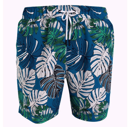 Pantaloneta short TH estampada hojas hombre