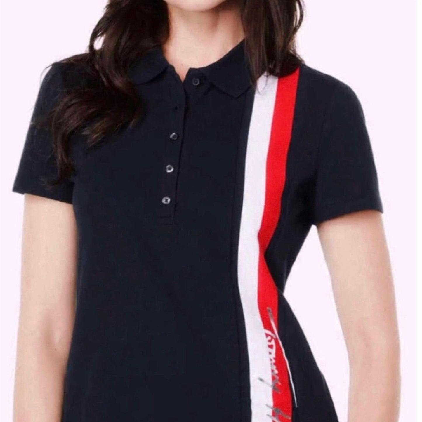 Blusa TH tipo polo azul